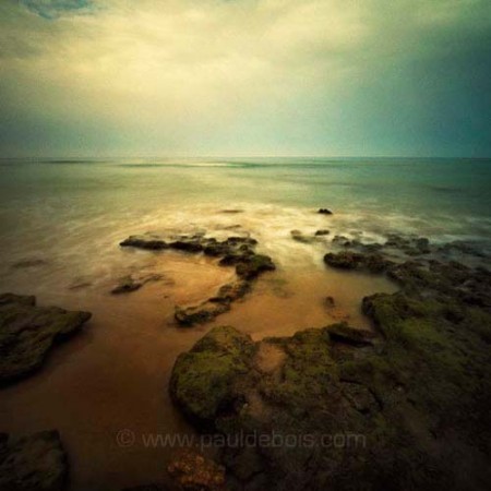 Pinhole Impressions 24 - waves breaking on rocks at Cala Puntalejo, Conil, in the south of Spain