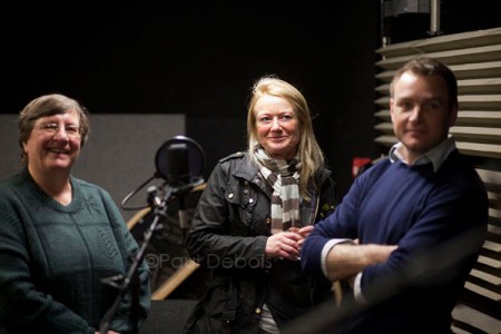 Christine Walkden, Bunny Guinness and Chris Beardshaw at the Christmas 2010 Gardeners' Question Time recording