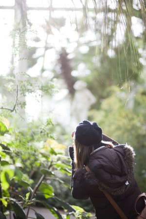 Veronica Peerless taking photo at Kew Gardens