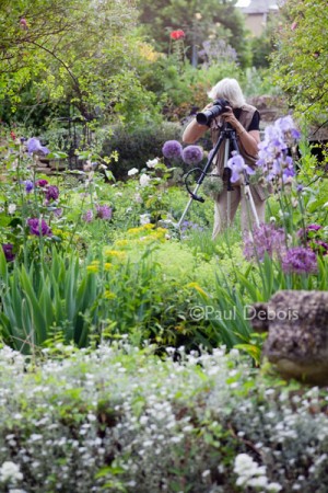 Photography student at Mill Dene gardens