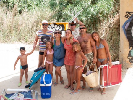 holiday snap on beach at Fuente del Gallo, Conil