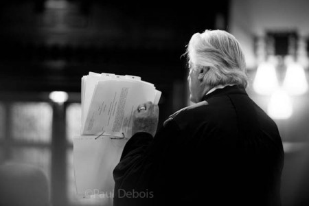 Michael Mansfield QC at Ecocide mock trial at Supreme Court, London, 30-9-11