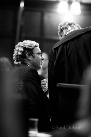 Adam Hiddleston, from 3BP Chambers, at Ecocide mock trial, Supreme Court, London, 30-9-11