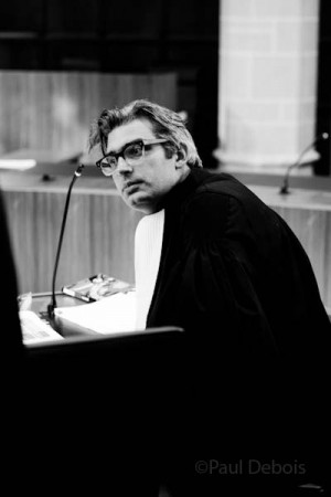 Steven Powles from Doughty Street Chambers, at Ecocide mock trial, Supreme Court, London, 30-9-11