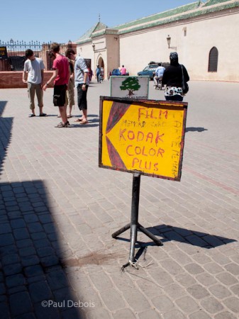 Homemade Kodak sign, Marrakech, Morocco