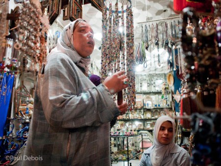 ladies shopping in souk, Marrakech, Morocco