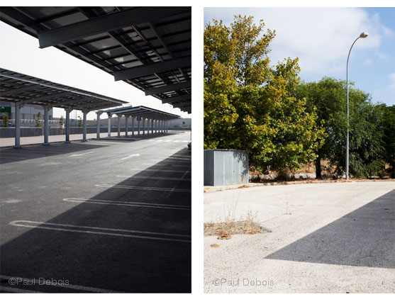 Left: Ikea car park, Jerez. Right: derelict petrol station, Conil