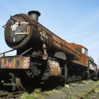 Barry Island train scrapyard, 1980